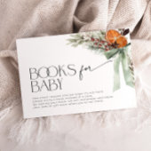 Coquette Christmas Bow Boeken voor Baby shower Informatiekaartje