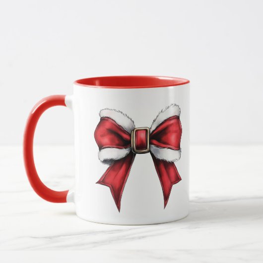 Coquette Christmas Bow Mug Mok (Links)