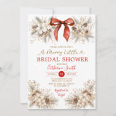 Coquette Christmas Bridal Shower Invitation (Devant)