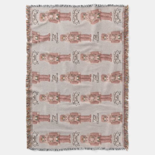 Coquette Christmas Nutcracker Latch Hook Yarn Deken (Voorkant Verticaal)