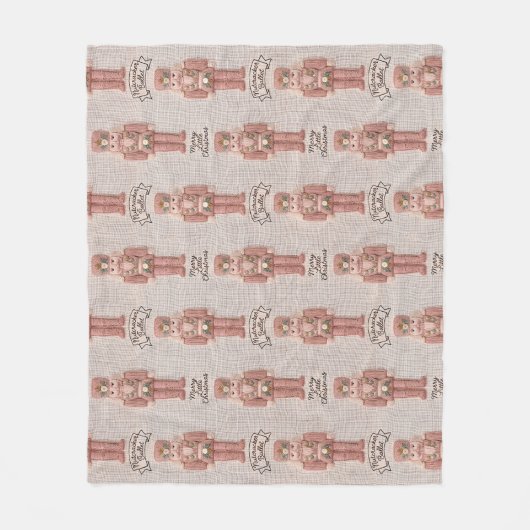 Coquette Christmas Nutcracker Latch Hook Yarn Fleece Deken (Voorkant)