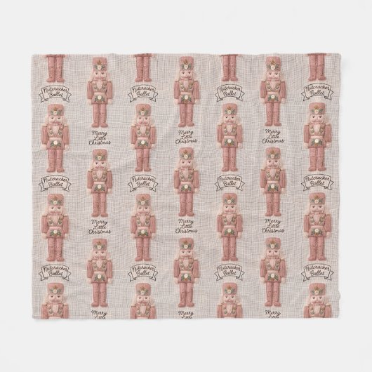 Coquette Christmas Nutcracker Latch Hook Yarn  Fleece Deken (Voorkant (Horizontaal))