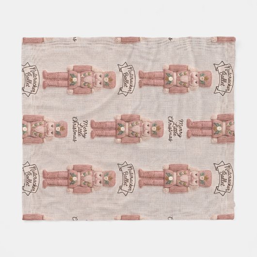 Coquette Christmas Nutcracker Latch Hook Yarn Fleece Deken (Voorkant (Horizontaal))