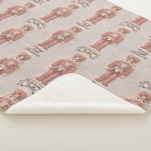 Coquette Christmas Nutcracker Latch Hook Yarn Sherpa Deken (3/4)