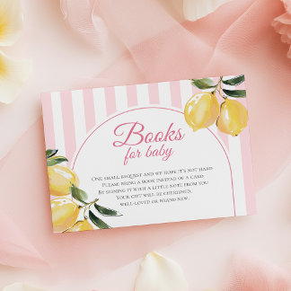 Coquette Citroen Baby Shower Boeken voor Baby Informatiekaartje