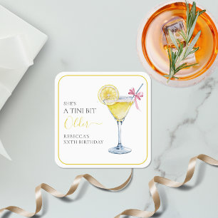 Coquette Citroen Cocktail Een Tini Bit Ouder Verja Vierkante Kartonnen Onderzetter