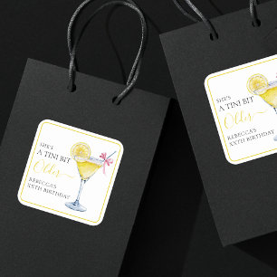 Coquette Citroen Cocktail Een Tini Bit Ouder Verja Vierkante Sticker