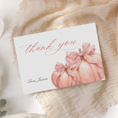 Coquette Citrouille Bow rose Baby shower Merci Ca