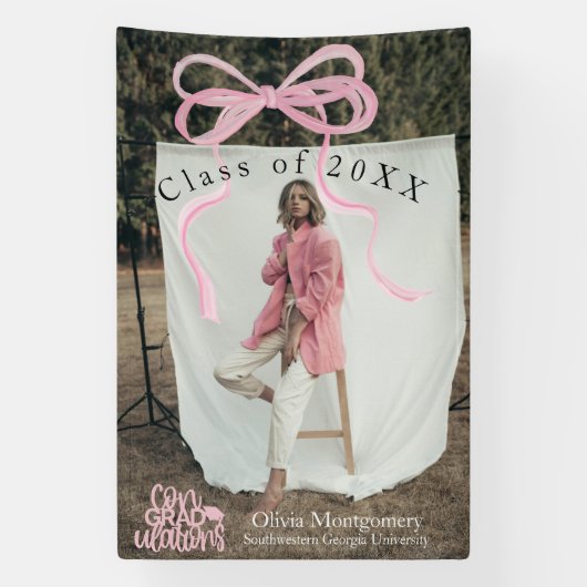 Coquette ConGRADulations Foto Afstuderen Banner (Verticaal)