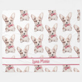Coquette Corgi Kostuum Naam Fleece Deken (Voorkant (Horizontaal))