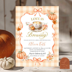 Coquette Cottage Pompoen Thee Bruidsfeest Kaart