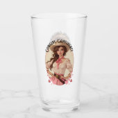 Coquette Cowgirl Westerne Mode Portret Glas (Voorkant)