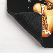 Coquette Cute Gingerbread Leopard Bow Christmas Gi Muismat (Hoek)