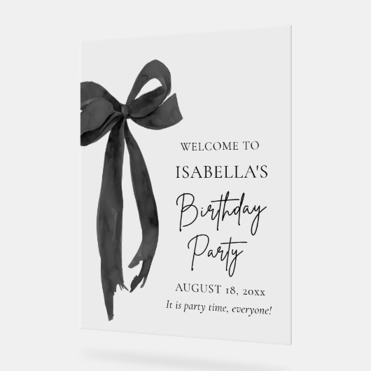 Coquette de la Bow Noire moderne Bienvenue à l'ann (Angle)