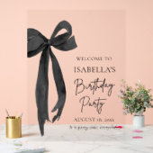 Coquette de la Bow Noire moderne Bienvenue à l'ann (Mariage)