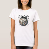 Coquette Disco Ball Pompoen en vleermuizen T-shirt (Voorkant)