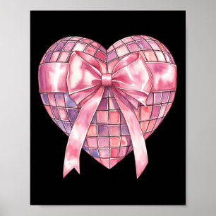 Coquette Disco Hart Roze Valentijnsdag Meisjesacht Poster