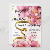 Coquette Editable Pink Bow Invitation Anniversaire (Devant)
