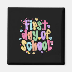 Coquette eerste dag van de schoolboog Preppy Terug Magneet