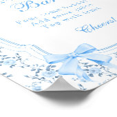 Coquette Elegant Blue Bow Mimosa Bar Poster (Hoek)