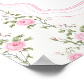 Coquette Elegant Roze Bow Vrijgezellenfeest Welkom Poster (Hoek)