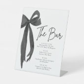Coquette Elégante Moderne Bow Noir Le Panneau Bar (Recto)