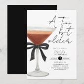 Coquette Espresso Martini Verjaardagsuitnodiging Kaart (Voorkant / Achterkant)