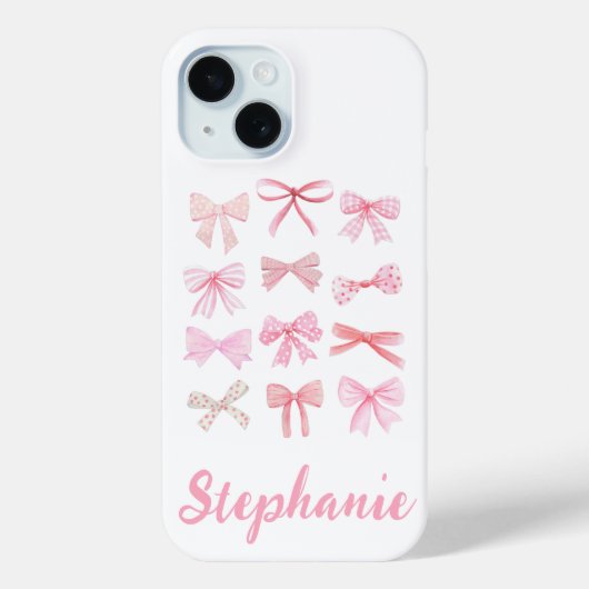 Coquette Esthetische Licht Roze Bogen Case-Mate iPhone Case (Achterkant)