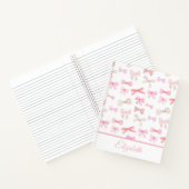 Coquette Esthetische Licht Roze Bogen Notitieboek (Binnen)