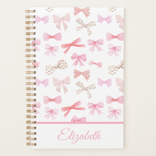 Coquette Esthetische Licht Roze Bogen Planner (Voorkant)