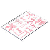 Coquette Esthetische Roze Boog Trendy Vrouwelijk S Notitieboek (Linkerzijde)