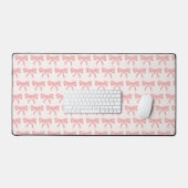Coquette esthetische roze strik bureaumat (Keyboard & Muis)