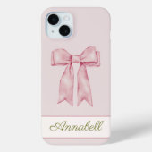Coquette Esthetische Vrouwelijke Roze Boog Geperso Case-Mate iPhone Case (Achterkant)