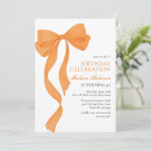 Coquette Fall Birthday Invitation (Debout devant)