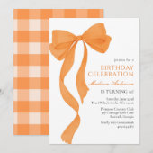 Coquette Fall Birthday Invitation (Devant / Derrière)