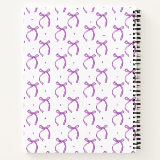 Coquette Fille Violette Vache Carnet Spiral (Dos)
