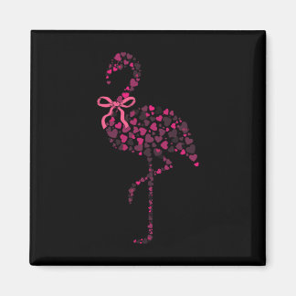 Coquette Flamingo Heart Cute Pink Valentine's Day Magneet