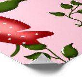  Coquette  floral Bow Pattern Wallpaper Poster (Hoek)