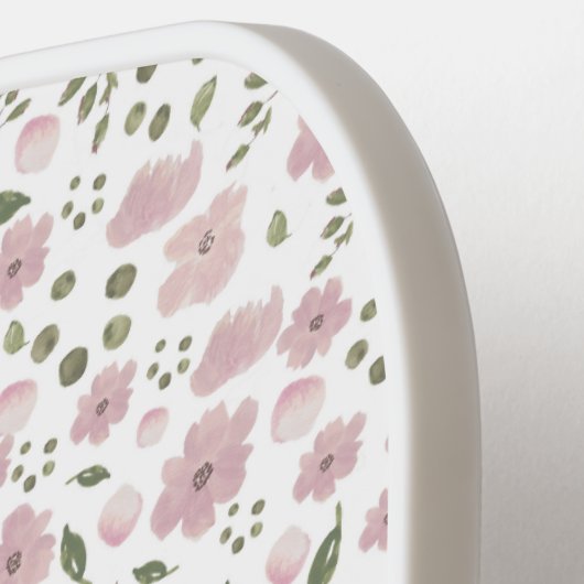 Coquette Floral Pattern | Persoonlijke naam Pickleball Paddle (Links Detail)