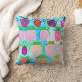 Coquette Fraise Aquarelle Filles Coussin de chambr (Couverture)