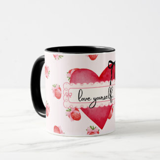 Coquette fraise Vous aimez Mug Positivité