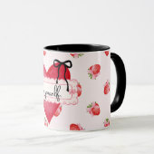 Coquette fraise Vous aimez Mug Positivité (Devant droit)
