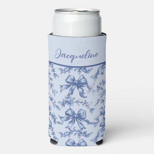 Coquette Franse Blauwe Toile Bruid Bachelorette (Seltzer Voorkant)