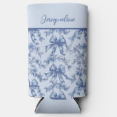 Coquette Franse Blauwe Toile Bruid Bachelorette (Voorkant)