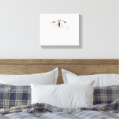 Coquette geesten met een zwarte kat Classic T-Shir Canvas Afdruk (Insitu (Slaapkamer))