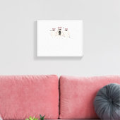 Coquette geesten met een zwarte kat Classic T-Shir Canvas Afdruk (Insitu (Woonkamer))