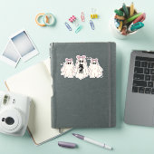 Coquette geesten met een zwarte kat Classic T-Shir Sticker (iPad Cover)