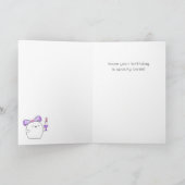 Coquette Ghost Bow Frame Photo Bonne carte d'anniv (Intérieur)