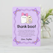 Coquette Ghost Halloween Carte de remerciements d' (Debout devant)