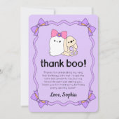 Coquette Ghost Halloween Carte de remerciements d' (Devant)